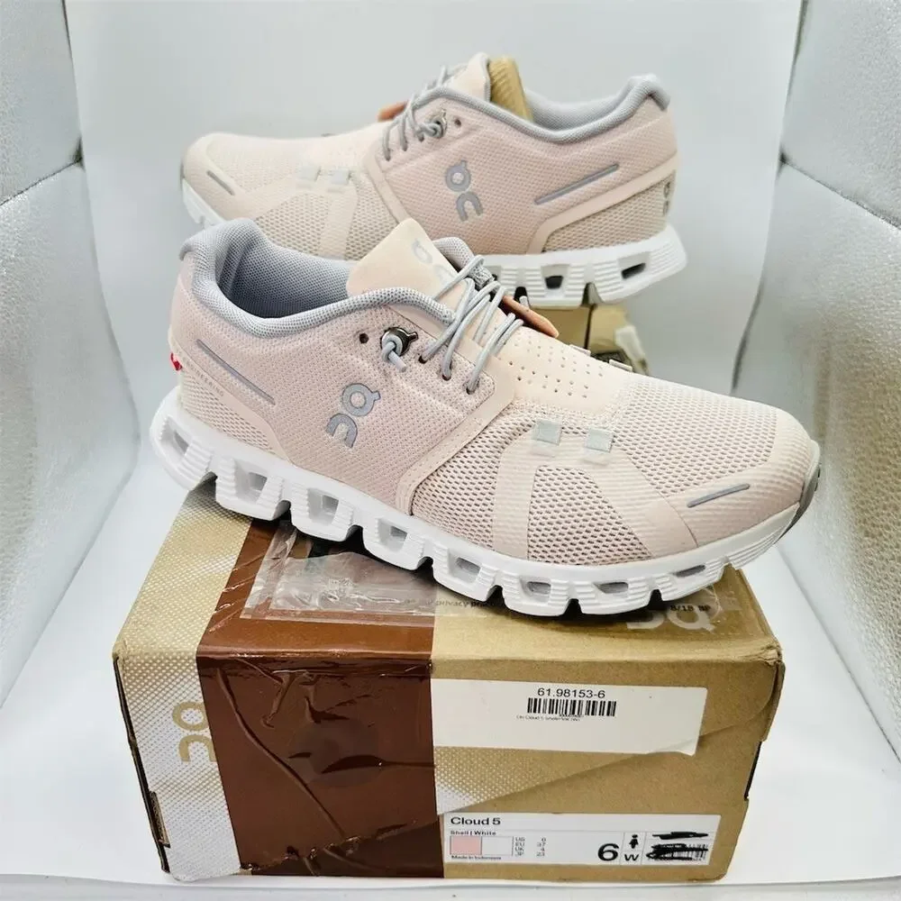 On Running Cloud 5 Shell/White Sneakers | Women’s Size 6 US | New Damaged Box